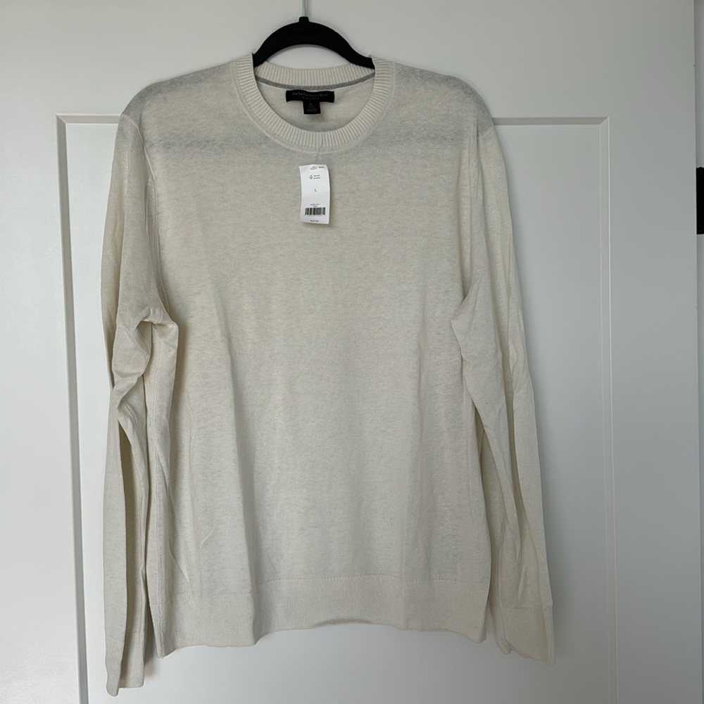 Banana Republic Size Large Sweater Cream Color